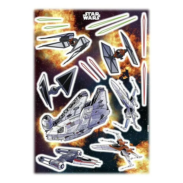 Komar Star Wars Dekosticker Spaceship - 15 -tlg., Bunt - Vorderansicht