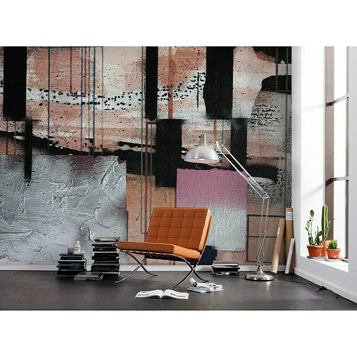Komar Pure Fototapete Squares Dropping - 5 -tlg., B x H: 500 x 280 cm, Vlies - Stimmungsaufnahme