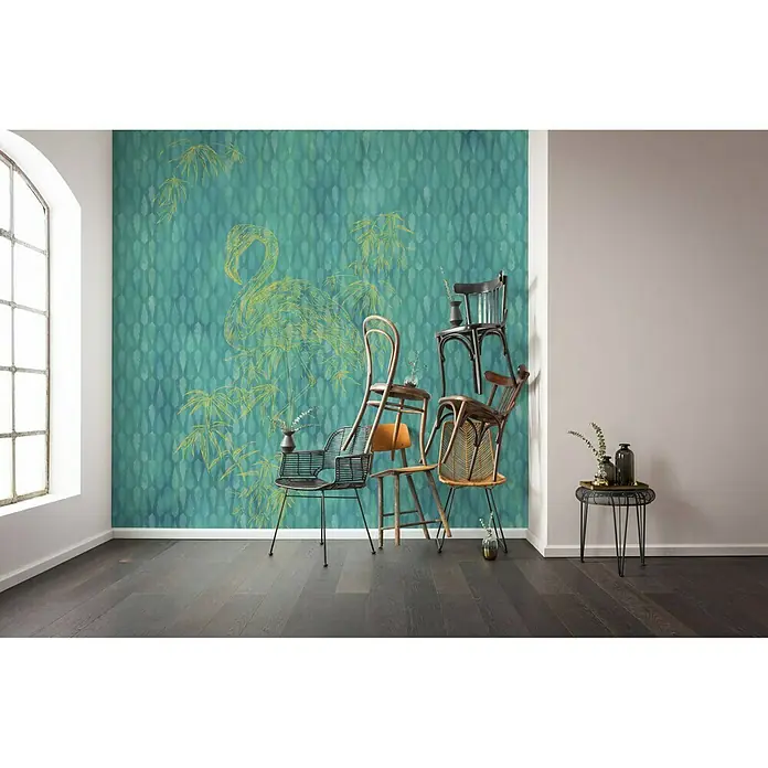 Komar Infinity Fototapete Wild Flamingo - 2 -tlg., B x H: 200 x 250 cm, Vlies - Stimmungsaufnahme