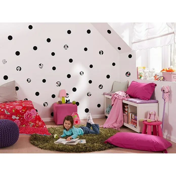 Komar Disney Edition 4 Dekosticker 101 Dalmatiner Dots - 44 -tlg., Schwarz/Weiß/Rot - Stimmungsaufnahme