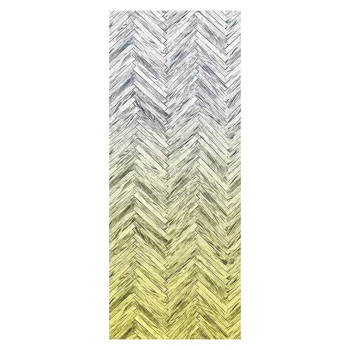 Komar Infinity Fototapete Herringbone Yellow Panel - 1 -tlg., B x H: 100 x 250 cm, Vlies - Vorderansicht
