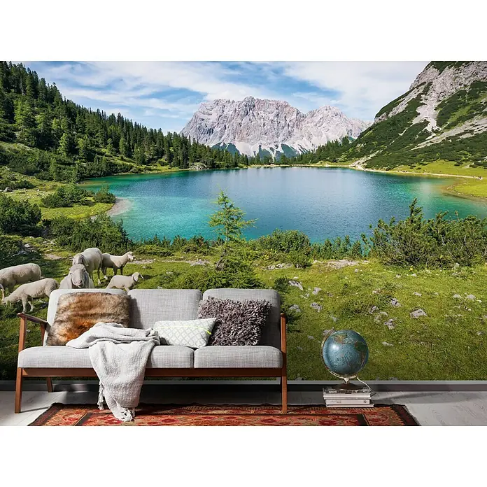 Komar Stefan Hefele Edition 1 Fototapete Paradise Lake - 4 -tlg., B x H: 400 x 250 cm, Vlies - Stimmungsaufnahme
