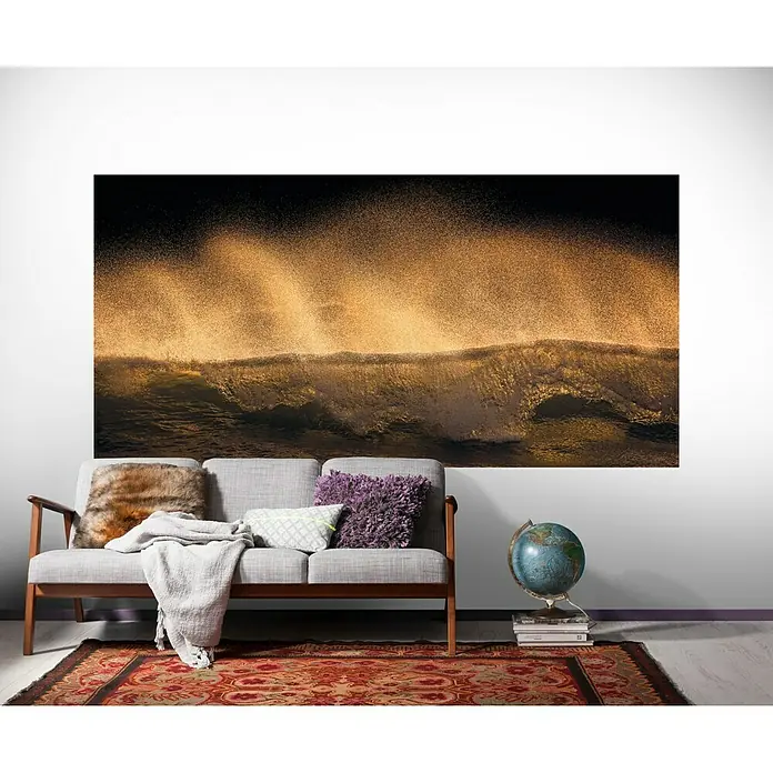 Komar Stefan Hefele Edition 1 Fototapete Golden Wave - 1 -tlg., B x H: 200 x 100 cm, Vlies - Stimmungsaufnahme