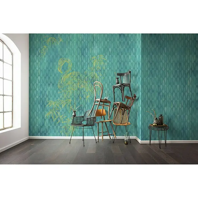 Komar Infinity Fototapete Wild Flamingo - 2 -tlg., B x H: 200 x 280 cm, Vlies - Stimmungsaufnahme