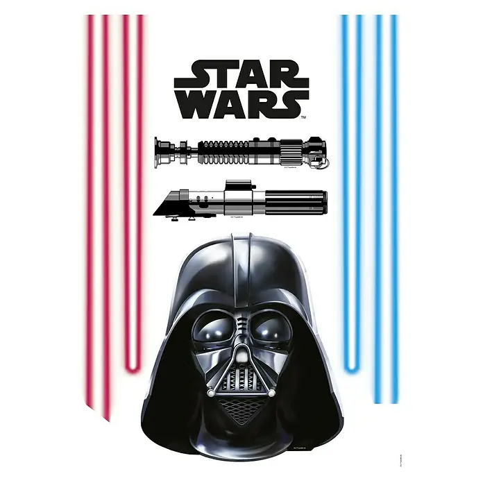 Komar Disney Edition 4 Dekosticker Darth Vader & Light Saber - 8 -tlg., Bunt - Vorderansicht