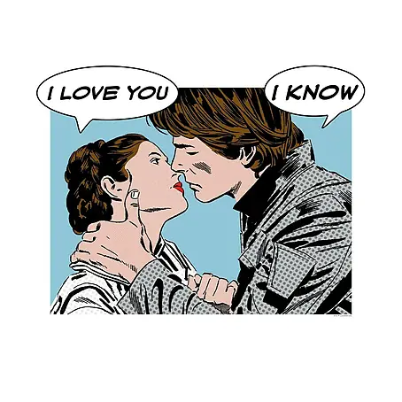 Komar Star Wars Poster Comic Quote Leia Han