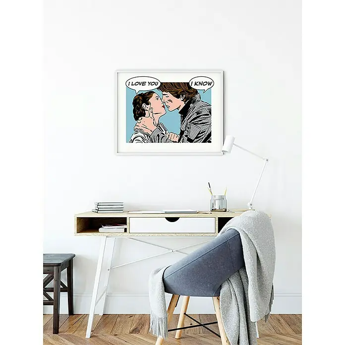Komar Star Wars Poster Comic Quote Leia Han - Disney, B x H: 40 x 30 cm - Stimmungsaufnahme