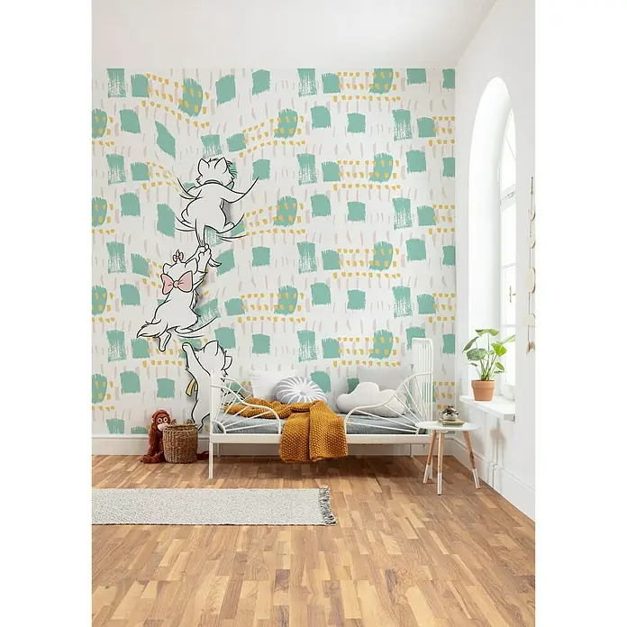Komar Disney Edition 4 Fototapete Kitty Climbers - 5 -tlg., B x H: 250 x 280 cm, Vlies - Stimmungsaufnahme