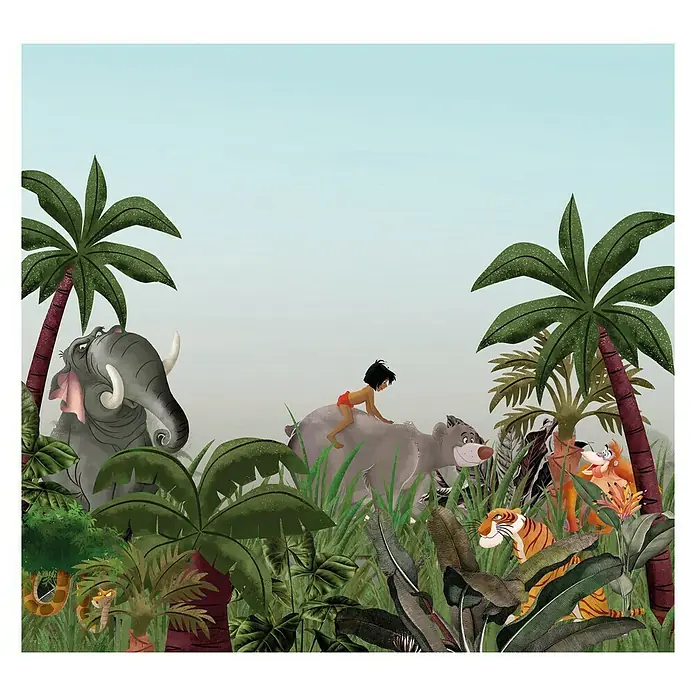 Komar Disney Edition 4 Fototapete Jungle Book - 6 -tlg., B x H: 300 x 280 cm, Vlies - Vorderansicht