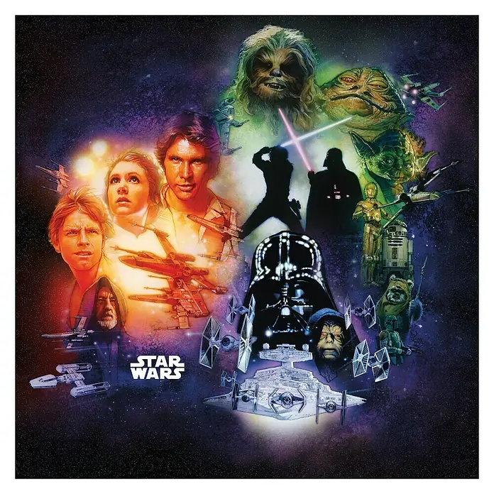 Komar Star Wars Fototapete Poster Collage - 5 -tlg., B x H: 250 x 250 cm, Vlies - Vorderansicht