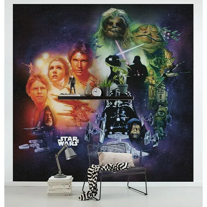 Komar Star Wars Fototapete Poster Collage - 5 -tlg., B x H: 250 x 250 cm, Vlies - Stimmungsaufnahme