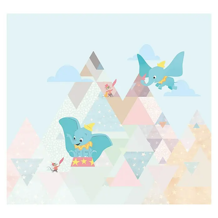 Komar Disney Edition 4 Fototapete Dumbo Flying Elephant - 6 -tlg., B x H: 300 x 280 cm, Vlies - Vorderansicht