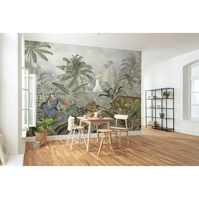 Komar Disney Edition 4 Fototapete Lion King Mountains - 6 -tlg., B x H: 300 x 280 cm, Vlies - Stimmungsaufnahme