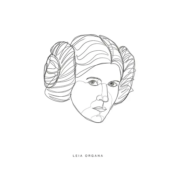 Komar Star Wars Poster Force Faces Leia - Disney, B x H: 50 x 70 cm - Vorderansicht