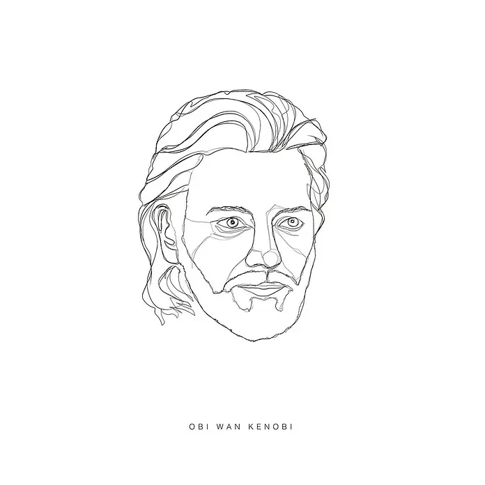 Komar Star Wars Poster Force Faces Obi Wan Kenobi - Disney, B x H: 30 x 40 cm - Vorderansicht
