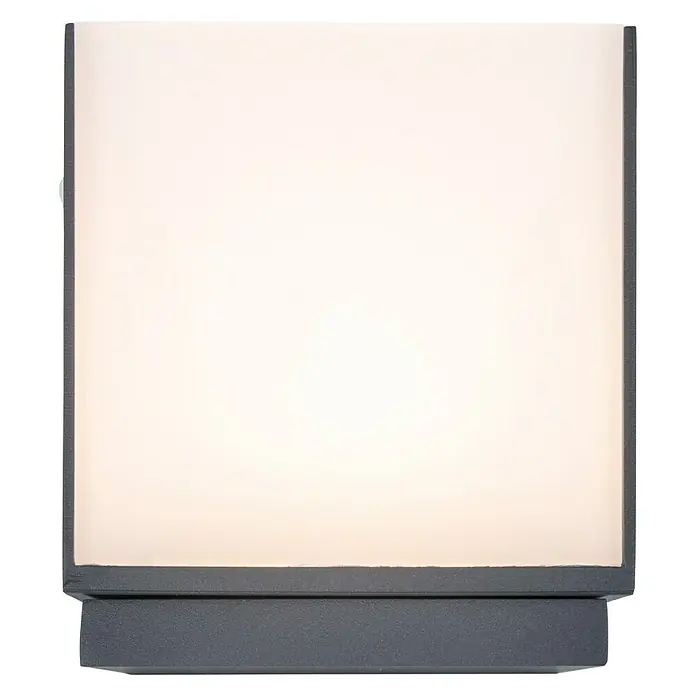Lutec LED-Außenwandleuchte Cuba - 12 W, 10 x 14,8 x 11,6 cm, Anthrazit, IP54 - Vorderansicht