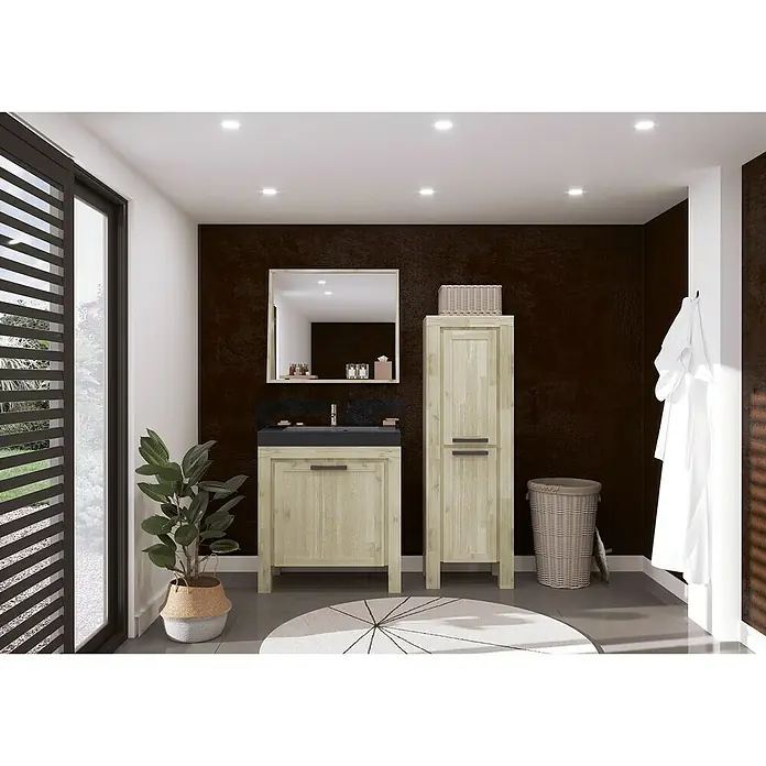 Allibert Wastafelonderkast Chelsea - l x b x h: 46 x 80 x 82 cm, Eikenhout