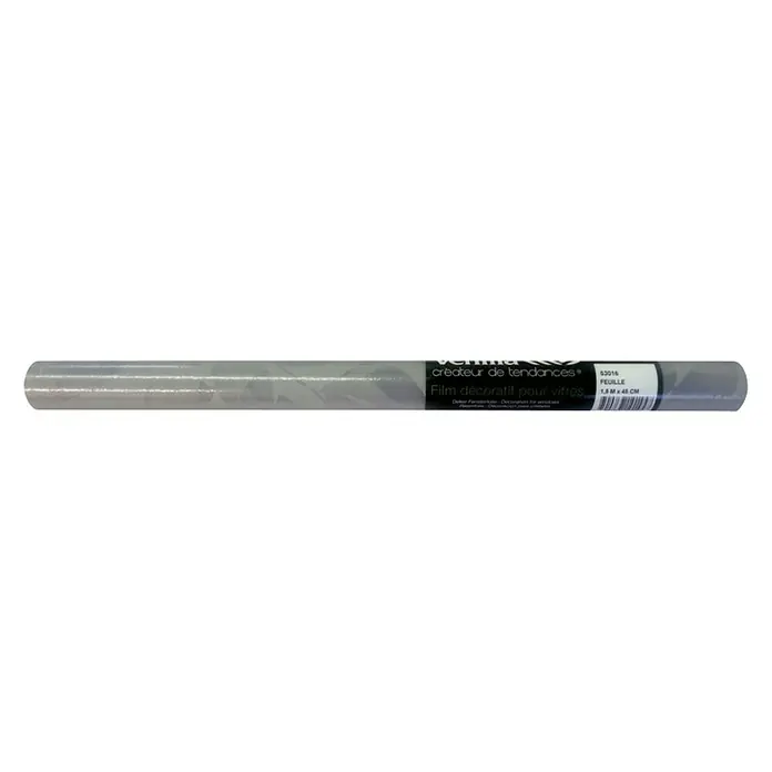 Vénilia Klebefolie Vitrostatic Blätter - 1,5 m x 67,5 cm, Transparent, Selbstklebend