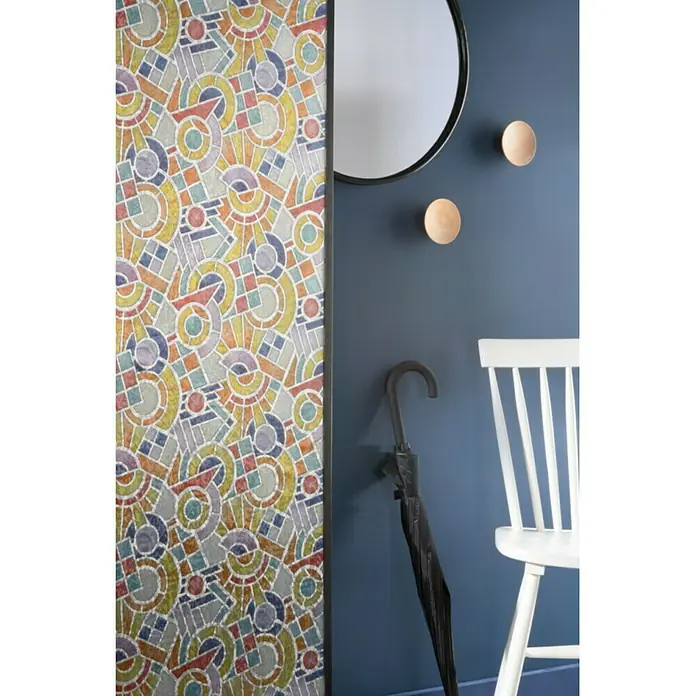 Vénilia Klebefolie Vitrodecor Nancay - 2 m x 45 cm, Bunt, Selbstklebend