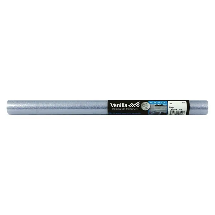 Vénilia Klebefolie Vitrostatic Wasser - 1,5 m x 67,5 cm, Transparent, Selbstklebend