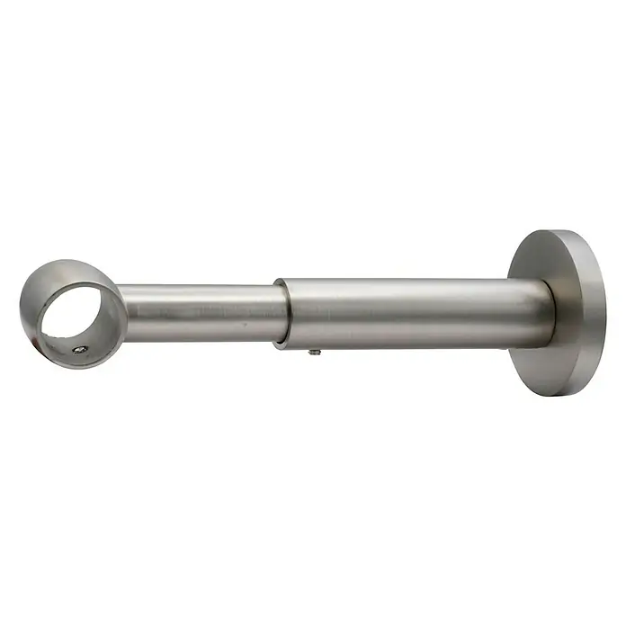 Steun Noble - Rvs-look, Uitbreidbaar, Geschikt voor: Gordijnroedes Ø 20 mm - Top-down weergave