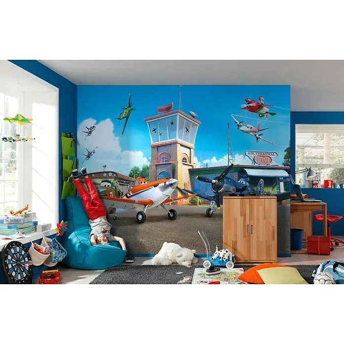 Komar Disney Edition 4 Fototapete Planes Terminal - 8 -tlg., B x H: 368 x 254 cm, Papier - Stimmungsaufnahme