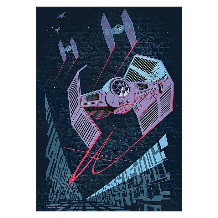 Komar Star Wars Fototapete Concrete TIE-Fighter - 4 -tlg., B x H: 200 x 280 cm, Vlies - Vorderansicht