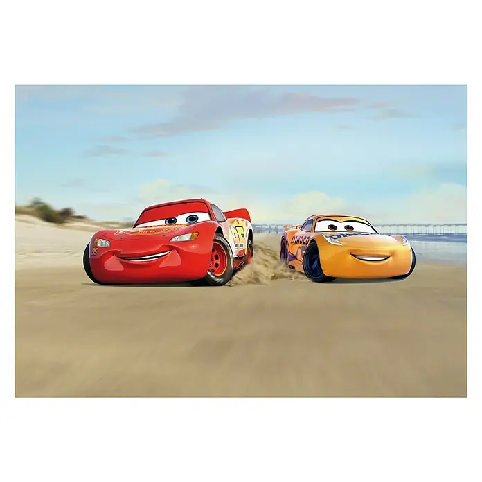 Komar Disney Edition 4 Fototapete Cars Beach Race - 8 -tlg., B x H: 368 x 254 cm, Papier - Vorderansicht