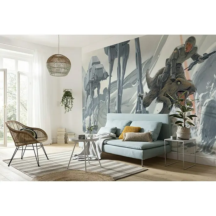 Komar Star Wars Fototapete RMQ Hoth Battle Ground - 10 -tlg., B x H: 500 x 250 cm, Vlies - Stimmungsaufnahme