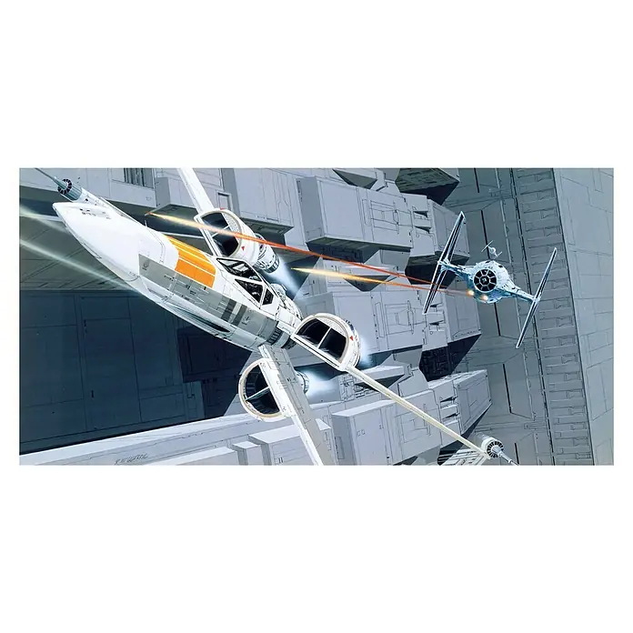 Komar Star Wars Fototapete RMQ X-Wing vs. TIE-Figher - 10 -tlg., B x H: 500 x 250 cm, Vlies - Vorderansicht