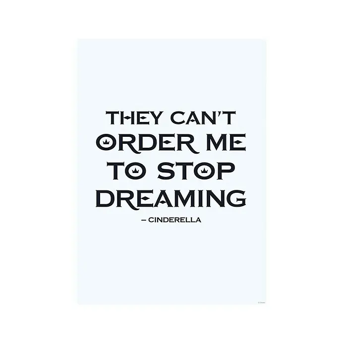 Komar Disney Edition 4 Poster Cinderella Quote - Disney, B x H: 30 x 40 cm - Vorderansicht