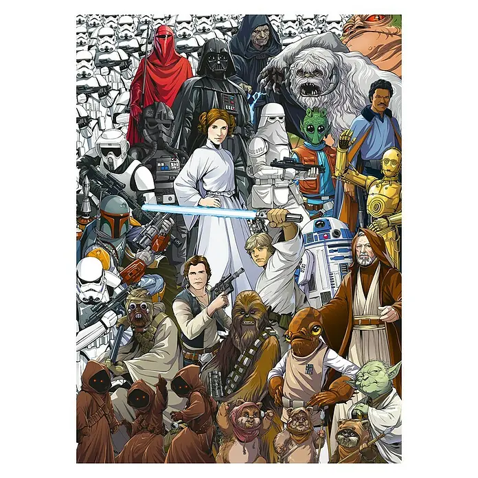 Komar Star Wars Fototapete Cartoon Collage - 4 -tlg., B x H: 184 x 254 cm, Papier - Vorderansicht