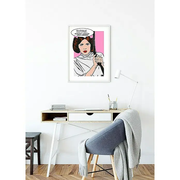 Komar Star Wars Poster Comic Quote Leia - Disney, B x H: 50 x 70 cm - Stimmungsaufnahme