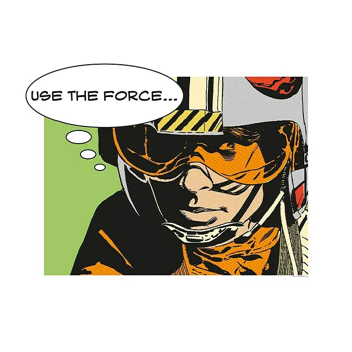 Komar Star Wars Poster Comic Quote Luke - Disney, B x H: 70 x 50 cm - Vorderansicht