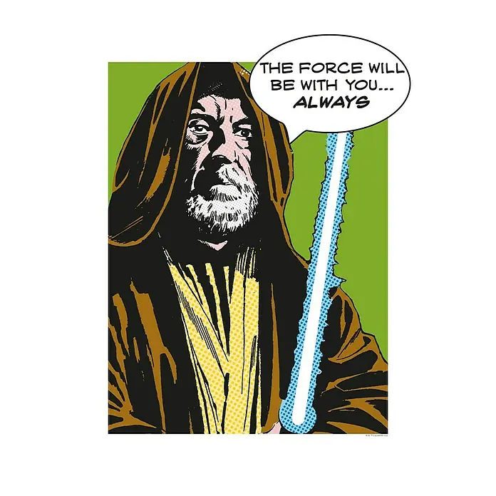 Komar Star Wars Poster Comic Quote Obi Wan - Disney, B x H: 50 x 70 cm - Vorderansicht