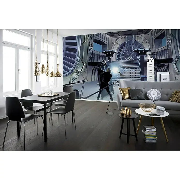 Komar Star Wars Fototapete RMQ Duell Throneroom - 10 -tlg., B x H: 500 x 250 cm, Vlies - Stimmungsaufnahme