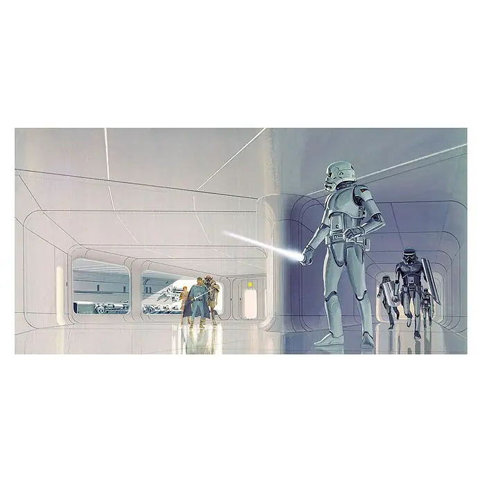 Komar Star Wars Fototapete RMQ Stormtrooper Hallway - 10 -tlg., B x H: 500 x 250 cm, Vlies - Vorderansicht