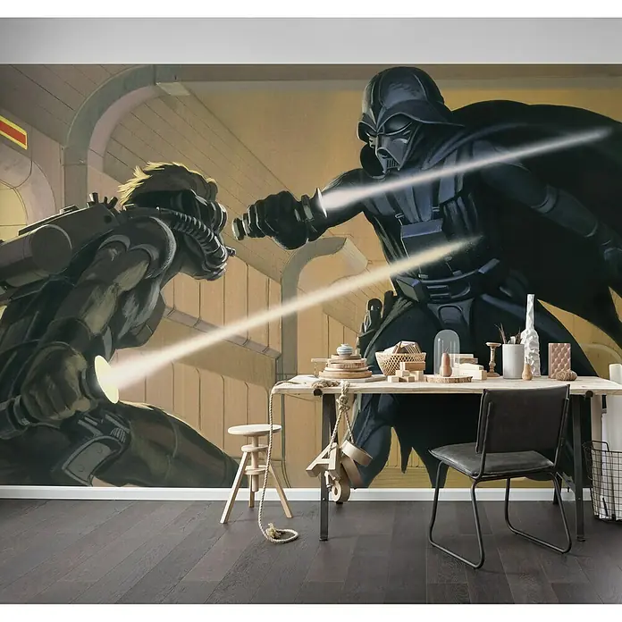 Komar Star Wars Fototapete RMQ Vader vs. Luke - 10 -tlg., B x H: 500 x 250 cm, Vlies - Stimmungsaufnahme