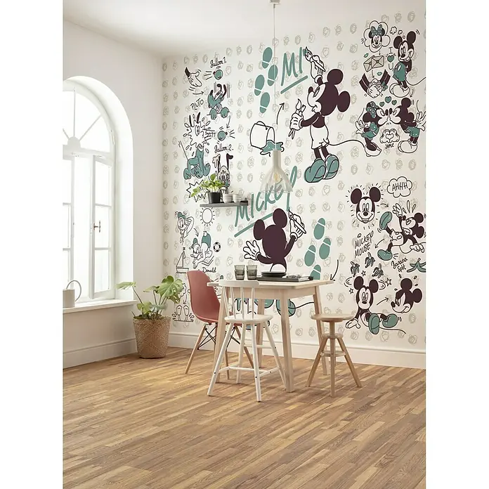 Komar Disney Edition 4 Fototapete Mickey & Friends - 7 -tlg., B x H: 350 x 280 cm, Vlies - Stimmungsaufnahme