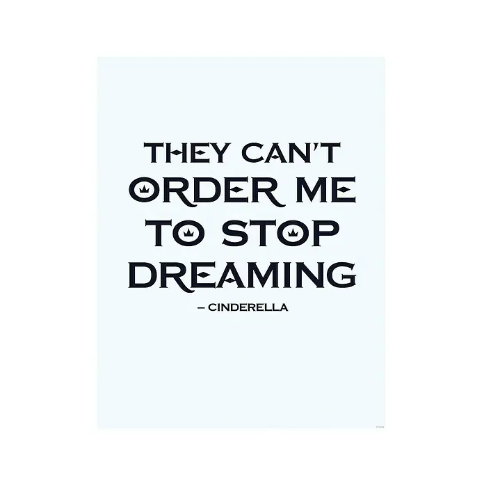 Komar Disney Edition 4 Poster Cinderella Quote - Disney, B x H: 50 x 70 cm - Vorderansicht