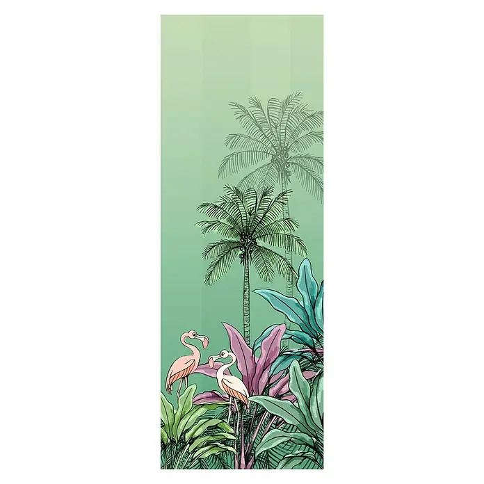 Komar Disney Edition 4 Fototapete Jungle Flamingo - 2 -tlg., B x H: 100 x 280 cm, Vlies - Vorderansicht