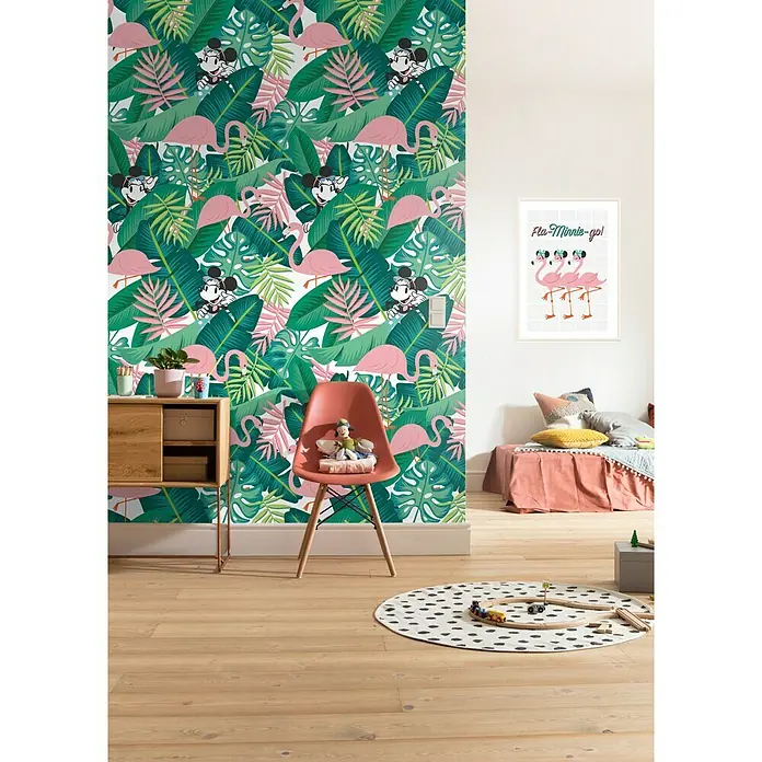 Komar Disney Edition 4 Fototapete Minnie Tropical - 4 -tlg., B x H: 200 x 280 cm, Vlies - Stimmungsaufnahme