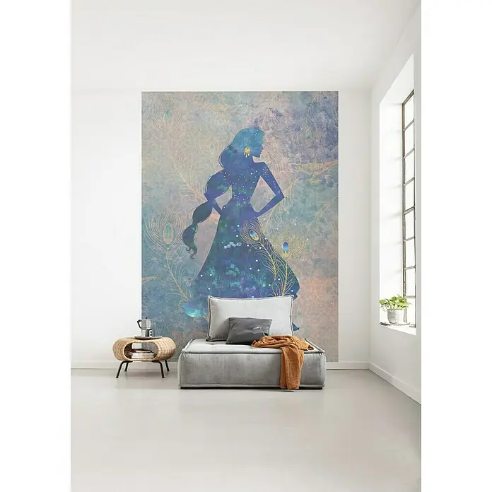 Komar Disney Edition 4 Fototapete Jasmin Silhouette - 4 -tlg., B x H: 200 x 280 cm, Vlies - Stimmungsaufnahme