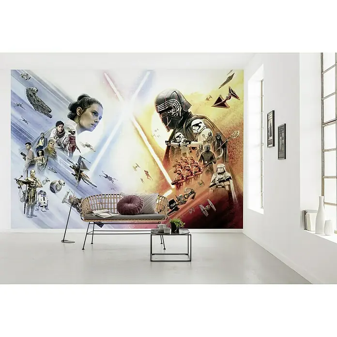 Komar Star Wars Fototapete EP9 Movie Poster Wide - 8 -tlg., B x H: 368 x 254 cm, Papier - Stimmungsaufnahme
