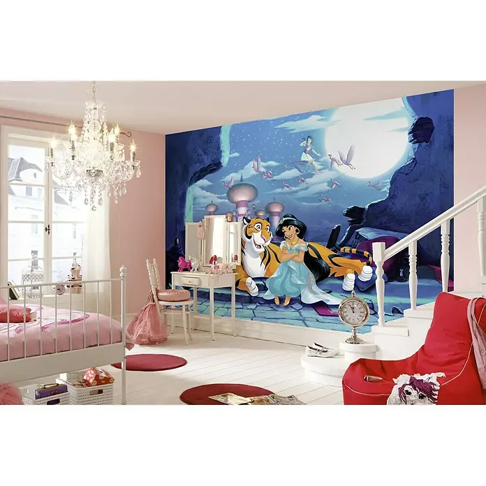 Komar Disney Edition 4 Fototapete Waiting for Aladdin - 8 -tlg., B x H: 368 x 254 cm, Papier - Stimmungsaufnahme