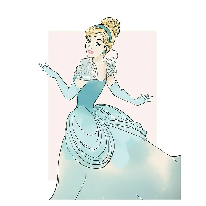 Komar Disney Edition 4 Poster Cinderella Beauty - Disney, B x H: 30 x 40 cm - Vorderansicht