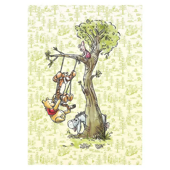 Komar Disney Edition 4 Fototapete Winnie Pooh in the Wood - 4 -tlg., B x H: 200 x 280 cm, Vlies - Vorderansicht