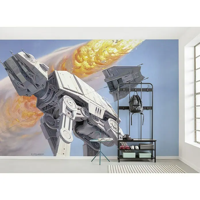 Komar Star Wars Fototapete RMQ Hoth Battle AT-AT - 10 -tlg., B x H: 500 x 250 cm, Vlies - Stimmungsaufnahme