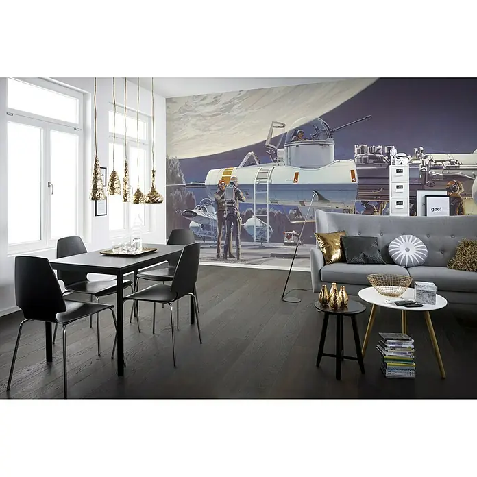 Komar Star Wars Fototapete Yavin Hangar - 10 -tlg., B x H: 500 x 250 cm, Vlies - Stimmungsaufnahme
