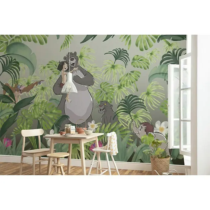Komar Disney Edition 4 Fototapete Welcome to the Jungle - 8 -tlg., B x H: 400 x 280 cm, Vlies - Stimmungsaufnahme